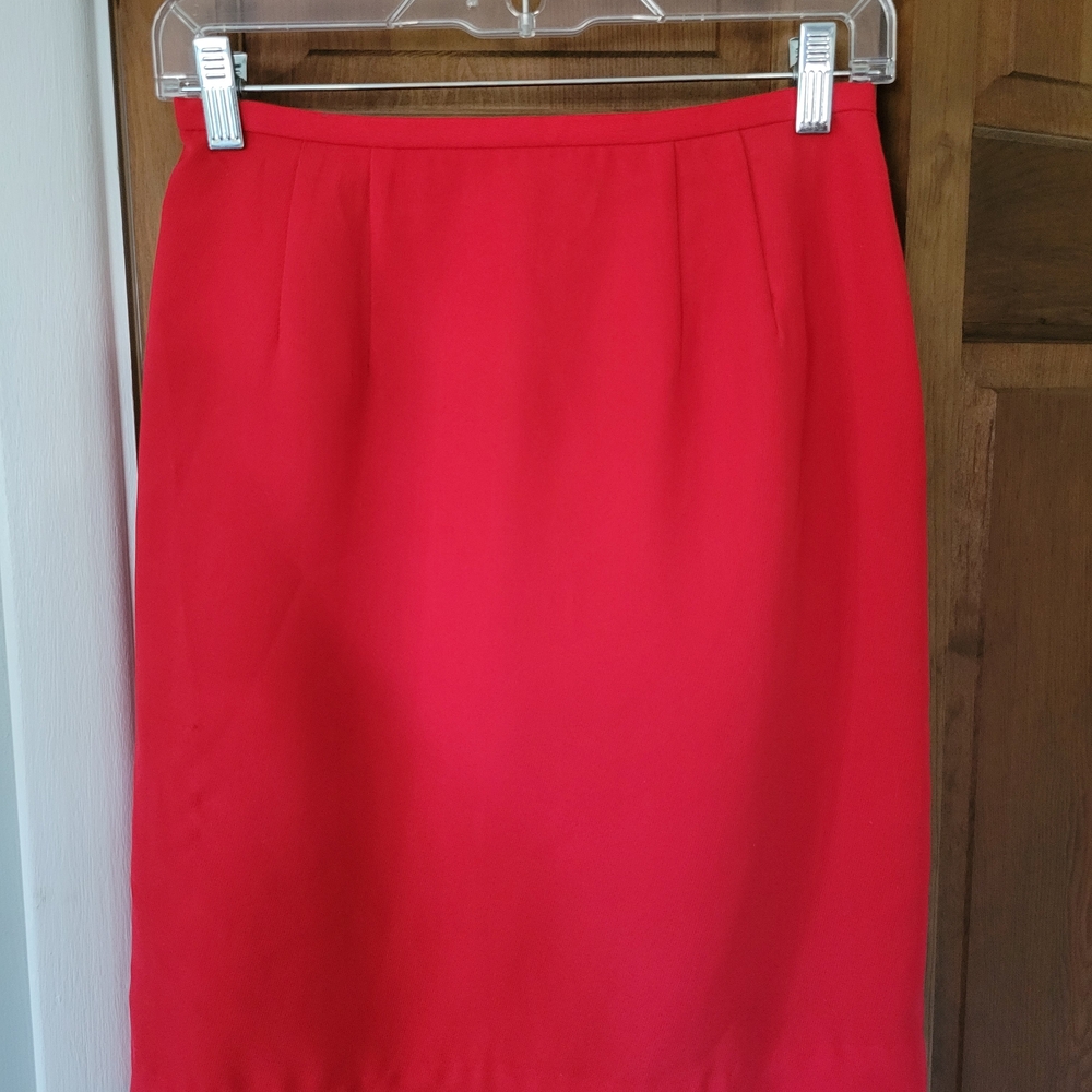 Norton McNaughton Vintage Red Pencil Skirt